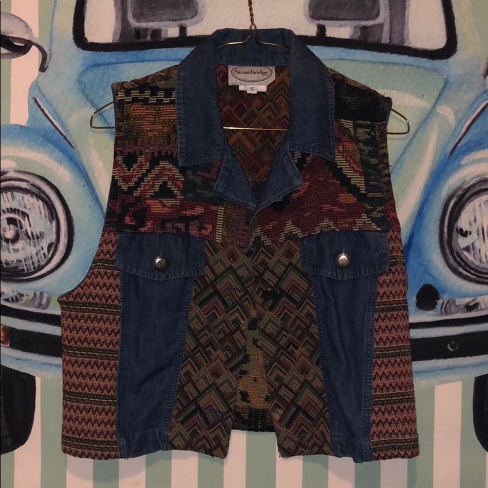 Super vintage jean vest!